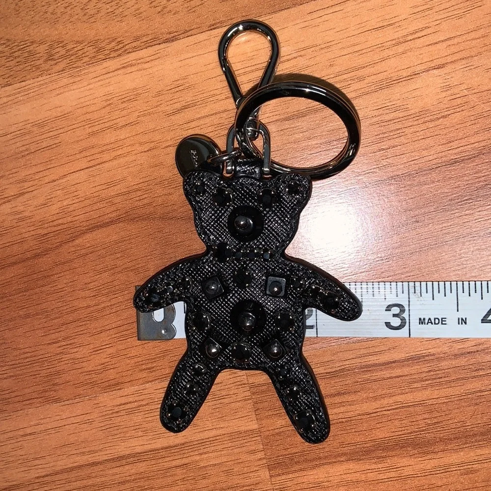 Brand New in Box Authentic Prada Rhinestone Bear Keychain